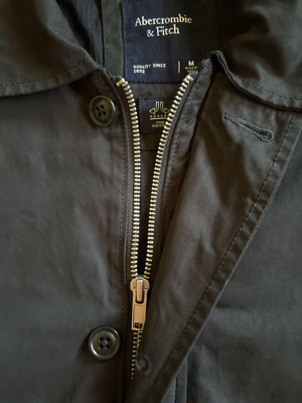Men’s Abercrombie & Fitch Coat Size Small Black - Picture 6 of 14